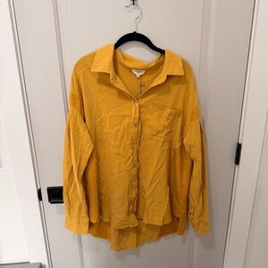 NWT Umgee Mustard Button Down Shirt